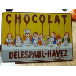 PLAQUE EMAILLEE CHOCOLAT DELESPAUL-HAVEZ
