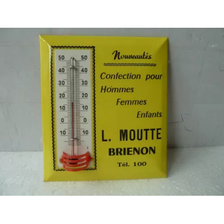 THERMOMETRE  GLACOIDE  MOUTTE  BRIENON   JAUNE 10.80CM X9.30CM