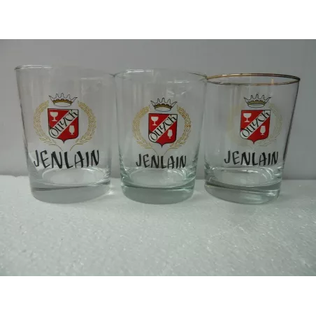 3 VERRES  JENLAIN 25CL DIFFERENTS HT 10CM