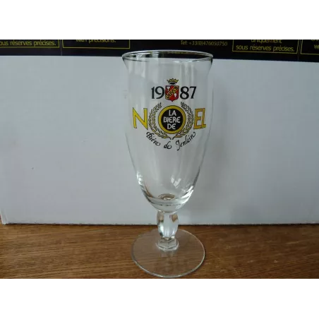 1 VERRE  BIERE DE NOEL JENLAIN 25CL HT 17.70CM ANNEE 1987