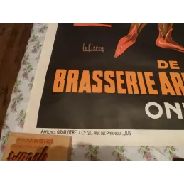 AFFICHE  DE LA BRASSERIE   ARNOULD MOCHEZ   1M20 X0M80  ONNAING