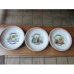 SERVICE A COUSCOUS EN CERAMIQUE  ASSIETTES DIAMETRE 21CM  PLAT DIAMETRE 30CM