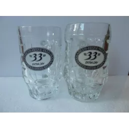 2 CHOPES EXTRA DRY "33" 25CL HT 12.70CM ET 12.50CM