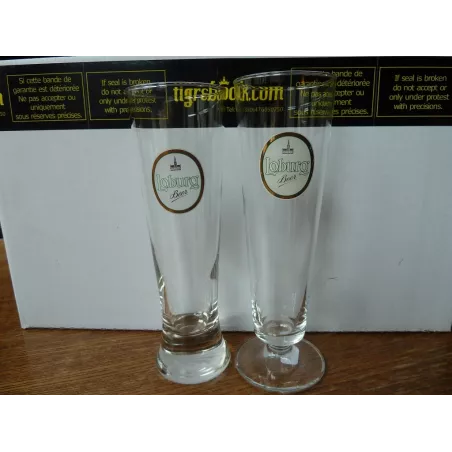 2 VERRES LOBURG 25CL DIFFERENTS HT 20.60CM ET 20.20CM