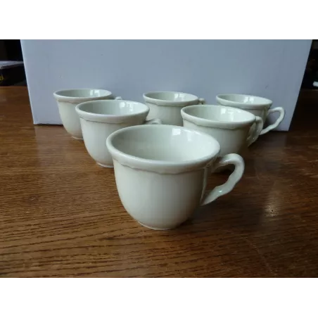 6 TASSES A CAFE  EN PORCELAINE 8CL