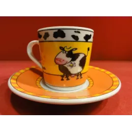 6 TASSES A CAFE  DECOR VACHE 