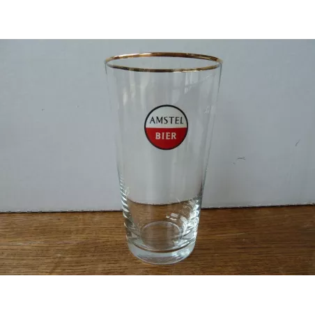 1 VERRE AMSTEL BIER 25CL  HT 13.20CM