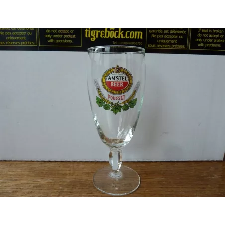 1 VERRE AMSTEL  BEER POUSSET  25CL HT 17.70CM