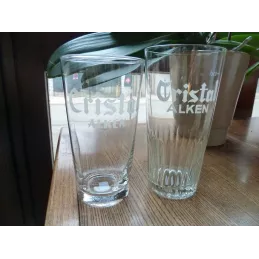 2 VERRES CRISTAL ALKEN 25CL HT 14CM ET 13CM