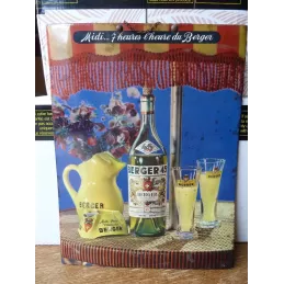 TOLE BERGER MIDI  7 HEURES  L'HEURE DU BERGER 33CM X25CM