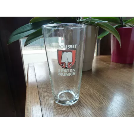 1 VERRE SPATEN MUNICH POUSSET 25CL HT.14.20CM