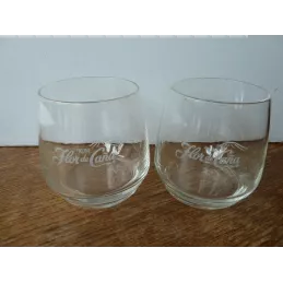 2 VERRES RHUM FLOR DE CANA 30/33CL