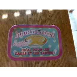 BOITE SUCRE ET LEVURE  7.70CM X5.20CM  HT 9.50CM