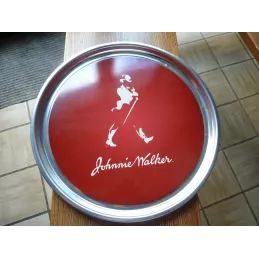 PLATEAU JOHNNIE WALKER EN TOLE  DIAMETRE 40CM
