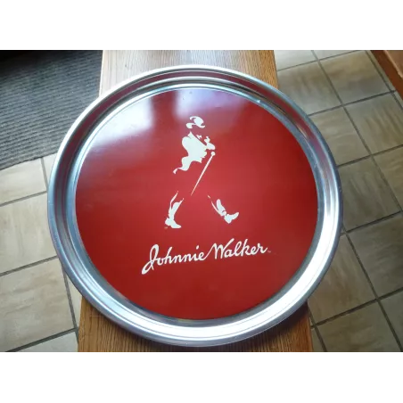 PLATEAU JOHNNIE WALKER EN TOLE  DIAMETRE 40CM