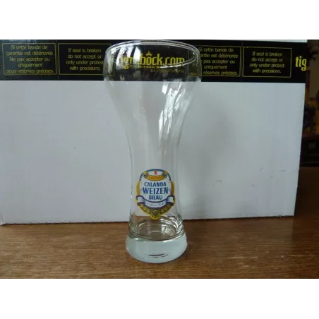 1 VERRE CALANDA WEIZEN BRAU 30CL HT.19.40CM