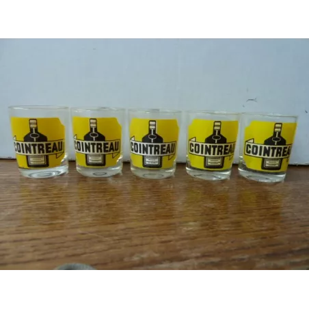 5 MINIS VERRES COINTREAU 2CL HT 4.50CM