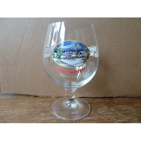1 VERRE SCHUTZENBERGER  BIERE DE NOEL 25CL HT 13.70CM