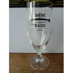 1 VERRE  BIERE DE LA RADE  TOULON  25CL HT 17.50CM