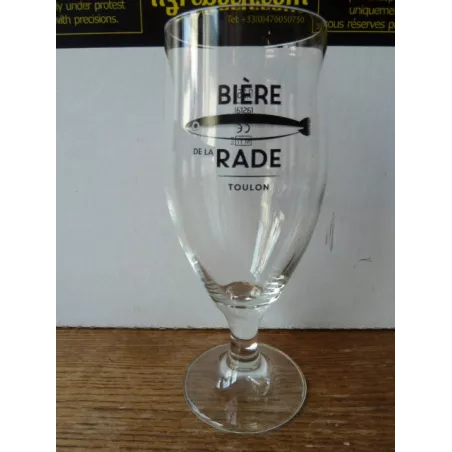 1 VERRE  BIERE DE LA RADE  TOULON  25CL HT 17.50CM