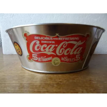 PANIERE A PAIN COCA-COLA  DIAMETRE 23CM  HT 8.50CM
