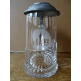 CHOPE HB EN VERRE  AVEC SON  COUVERCLE 50CL HT.16CM