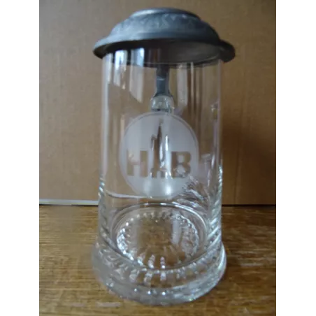 CHOPE HB EN VERRE  AVEC SON  COUVERCLE 50CL HT.16CM