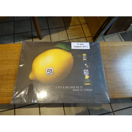 100 FEUILLES DE SET DE TABLE  PASTIS 51 CITRON