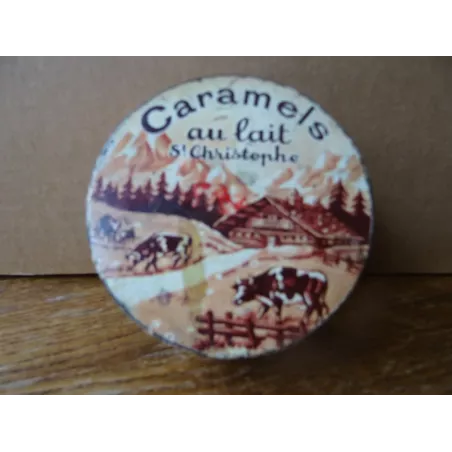 BOITE CARAMEL AU LAIT  ST CHRISTOPHE  CARPENTRAS  DIAMETRE 8.80CM