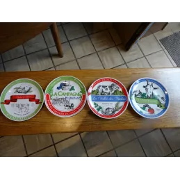 4 ASSIETTES A FROMAGE  DIAMETRE 19.20CM