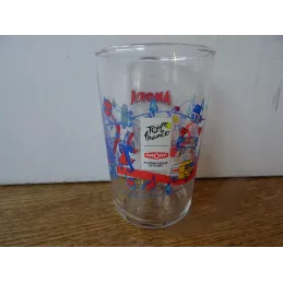 1 VERRE MOUTARDE AMORA  TOUR DE FRANCE HT 9.90CM