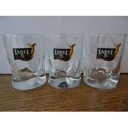 3 VERRES  LABEL5  10CL  HT 8CM