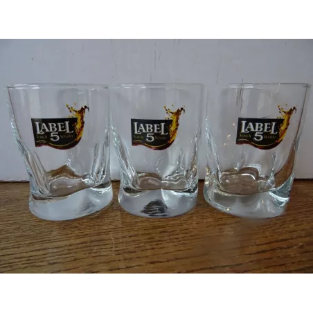 3 VERRES  LABEL5  10CL  HT 8CM