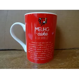 MUG VACHE QUI RIT  PETITE PORTION DE BONNE HUMEUR  HT 10.50CM