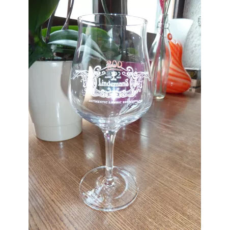 1 VERRE LINDEMANS 25CL COLLECTOR 200 ANNIVERSAIRE  HT B20.50CM