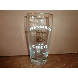 1 VERRE BRASSERIE DU CHER EMAILLE  25CL HT 13.70CM