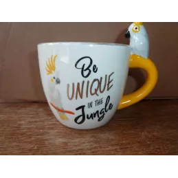 MUG PERROQUET 28/30CL HT 8.50CM