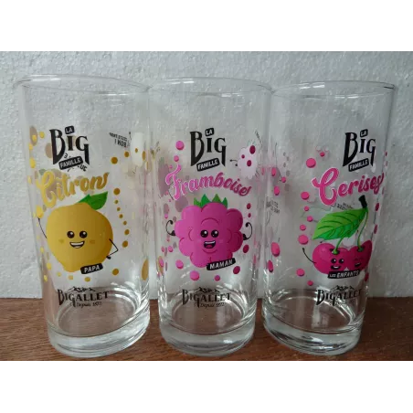 3 VERRES BIGALLET COLLECTOR 25CL HT 13.50CM