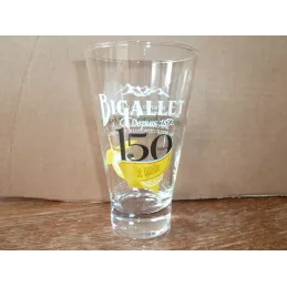 6 VERRES ANNIVERSAIRE BIGALLET  150ANS  20/25CLHT 14CM