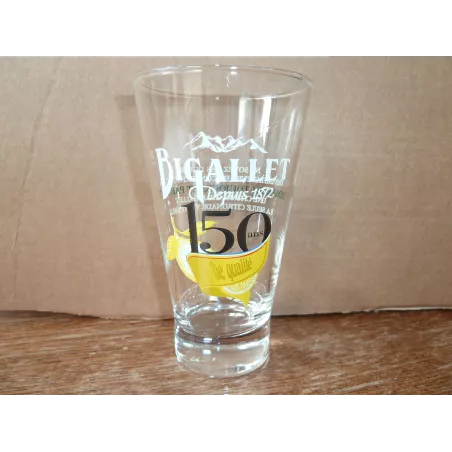 6 VERRES ANNIVERSAIRE BIGALLET  150ANS  20/25CLHT 14CM
