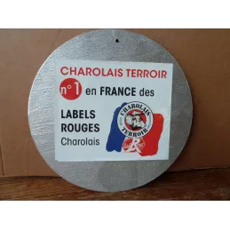 PLAQUE CHAROLAIS  TERROIR  GRAND PRIX CONCOURS 2010  ST CHRISTOPHE  EN BRIONNAIS  DIAMETRE 19.70CM