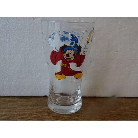 1 VERRE MICKEY  DISNEYLAND  EMBOSSE HT 15CM