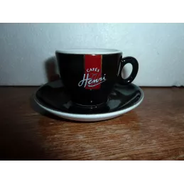 6 TASSES  A CAFE HENRI DECENTREES + 6 SOUS TASSES