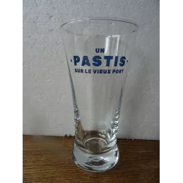 2 VERRES  UN PASTIS SUR LE VIEUX PORT 25CL HT.14.70CM