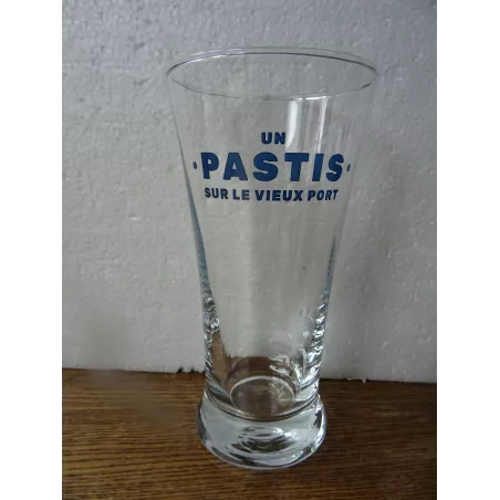 2 VERRES  UN PASTIS SUR LE VIEUX PORT 25CL HT.14.70CM