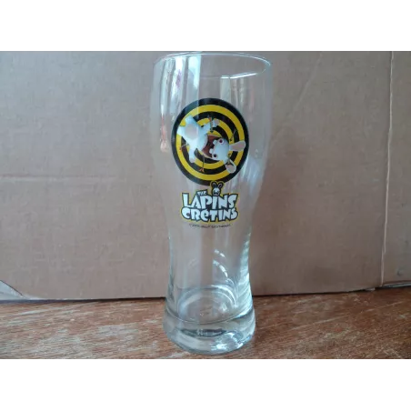1 VERRE  THE LAPINS CRETINS 25CL HT 18CM ANNEE 2014