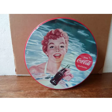 BOITE COCA-COLA  DIAMETRE 20CM HT 8.80CM