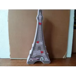 BOITE BISCUIT LES PETITS AMOUREUX LA TOUR EIFFEL 27.50CM X10CM X4CM
