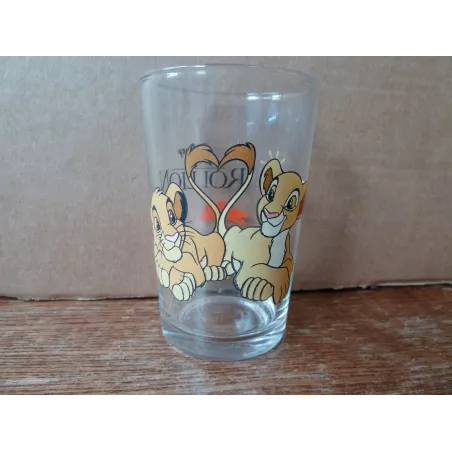 1 VERRE A MOUTARDE LE ROI LION  SIMBA ET NOLA HT 10CM