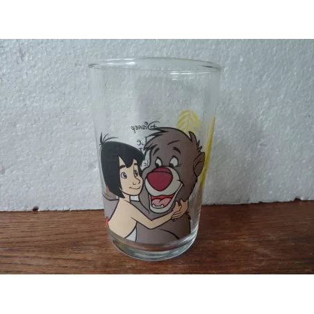1 VERRE AMORA  LE LIVRE DE LA JUNGLE  MOWGLI ET BALOO HT 9.50CM
